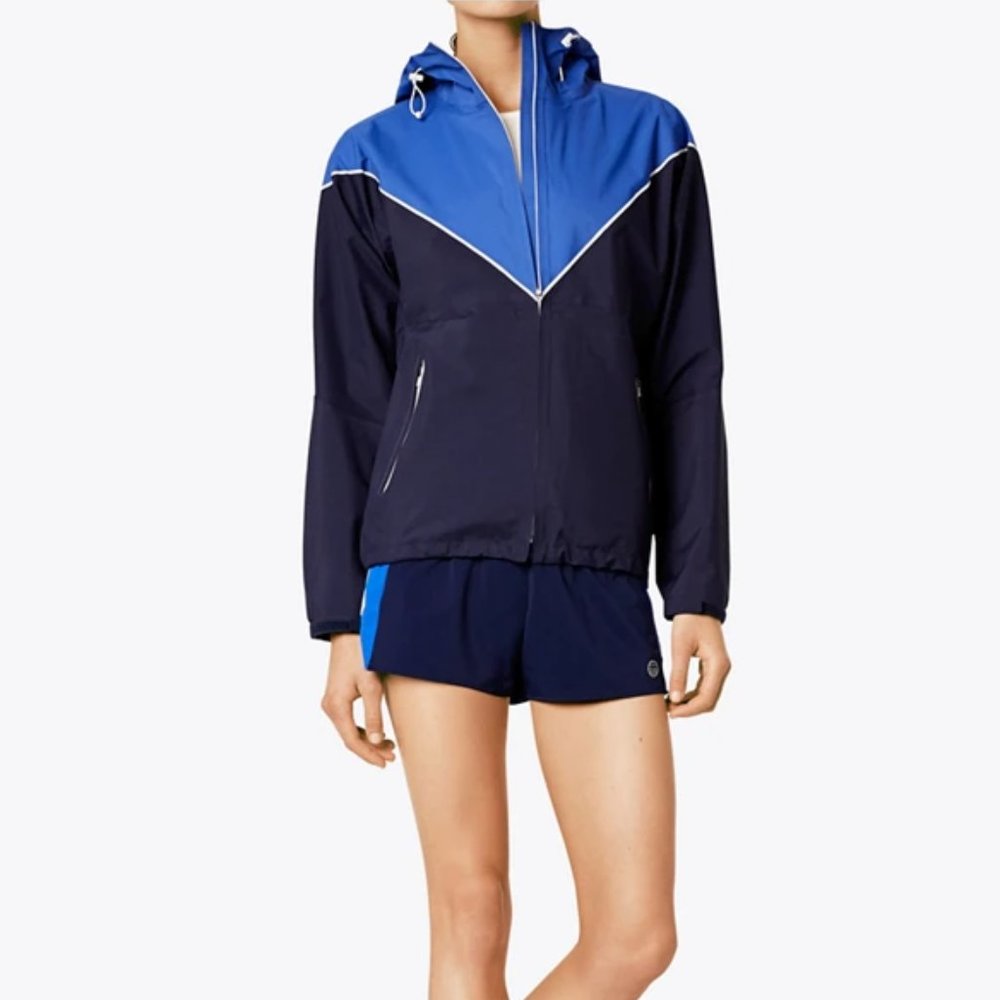 NWOT Tory Sport Blue Color-Block Running Jacket